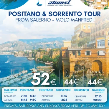 Positano & Sorrento Tour From Salerno Manfredi