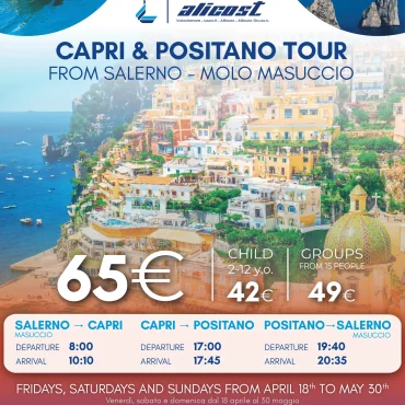 Capri & Positano Tour From Salerno Masuccio