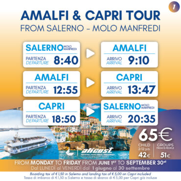 Capri e Amalfi da Salerno Manfredi