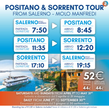 Positano e Sorrento da Salerno Manfredi 2