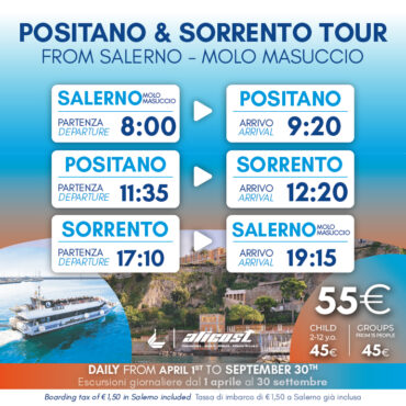 Positano e Sorrento da Salerno Masuccio